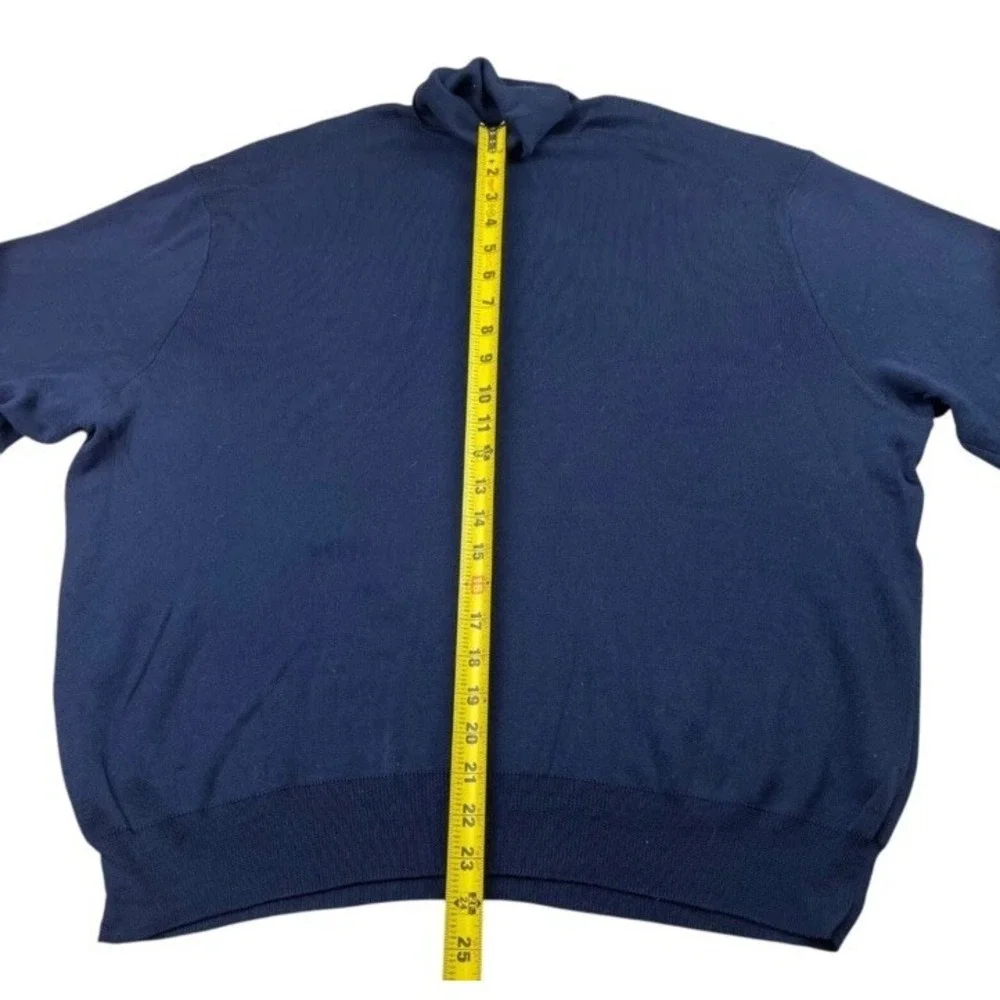 Ralph Lauren Polo Golf Turtleneck Men's XL 100% Pima Cotton Sweater Navy